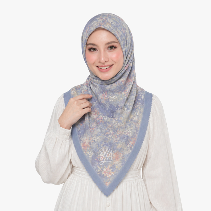 Jilbab Voal Motif Premium - Shazfa Series