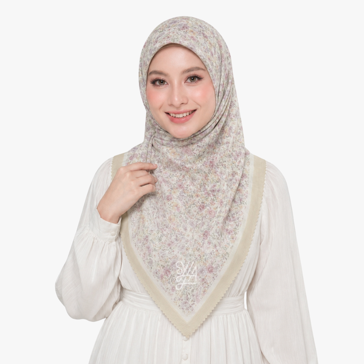 Jilbab Voal Motif Premium - Shanum Series