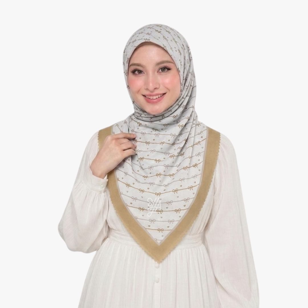 Jilbab Voal Motif Premium - Sabella Series