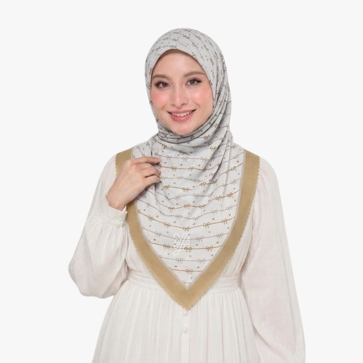 Jilbab Voal Motif Premium - Sabella Series