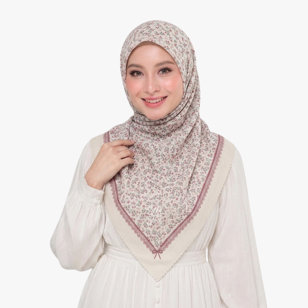 Jilbab Voal Motif Premium - Safeea Series