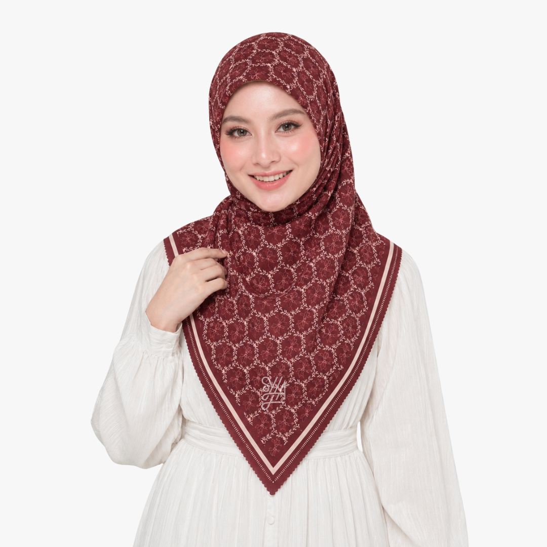 Hijab Voal Motif Premium - Shenina Series