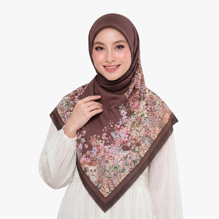 Jilbab Voal Motif Premium - Shanza Series