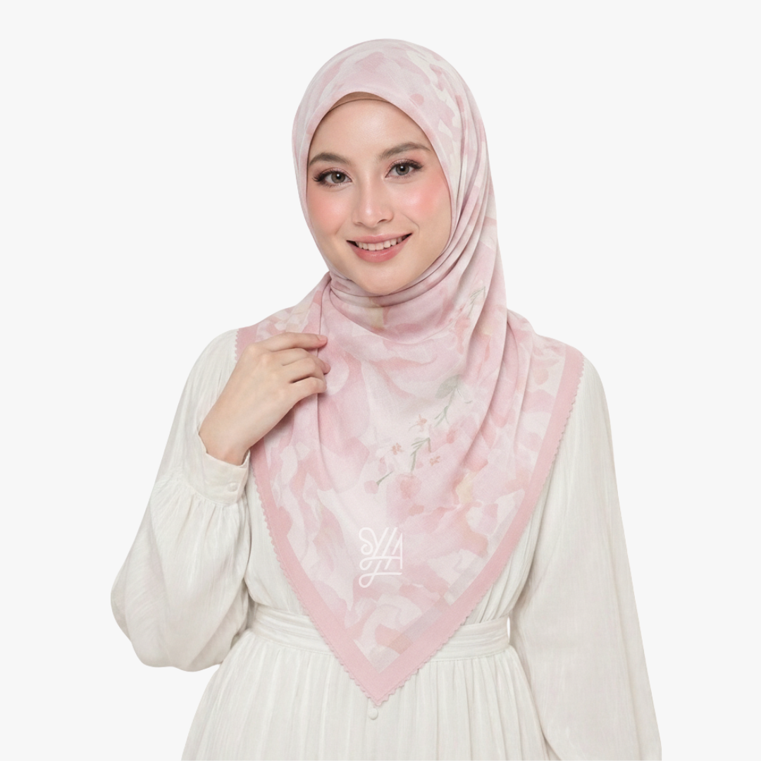 Jilbab Voal Motif Premium - Yunji Series