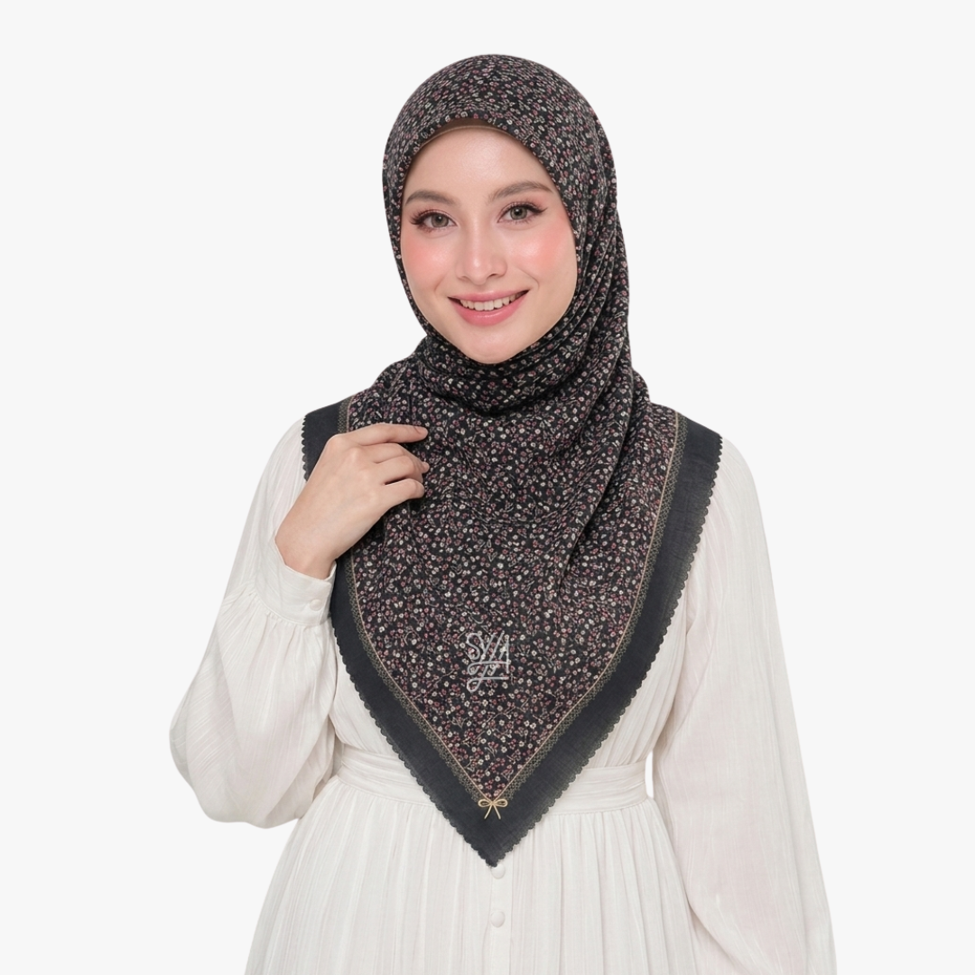 Jilbab Voal Motif Premium - Safeea Series